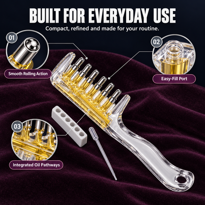 Scalp Oil Applicator – Roller Ball Root Delivery Comb