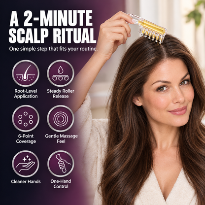 Scalp Oil Applicator – Roller Ball Root Delivery Comb