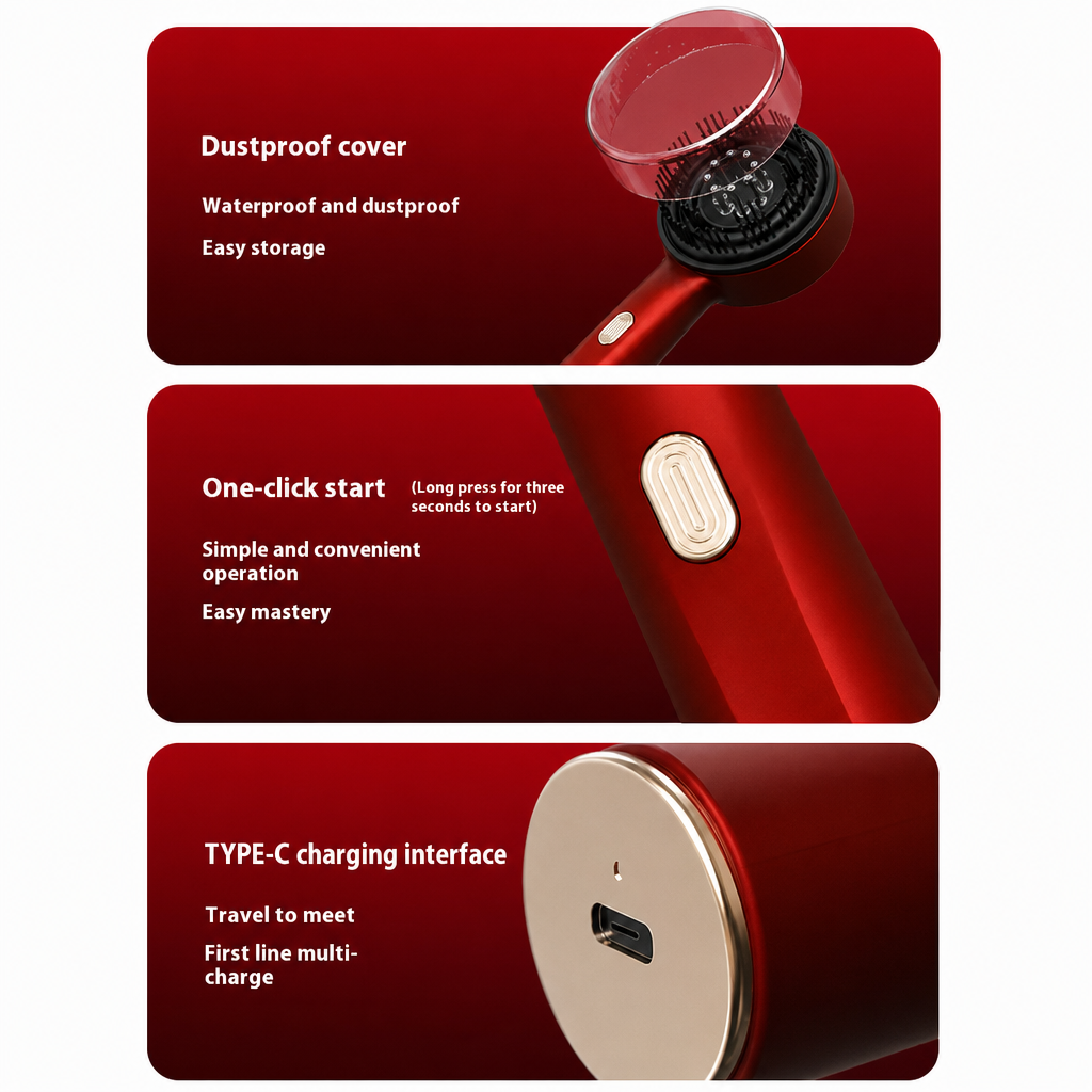 Red Light Therapy Hair Brush